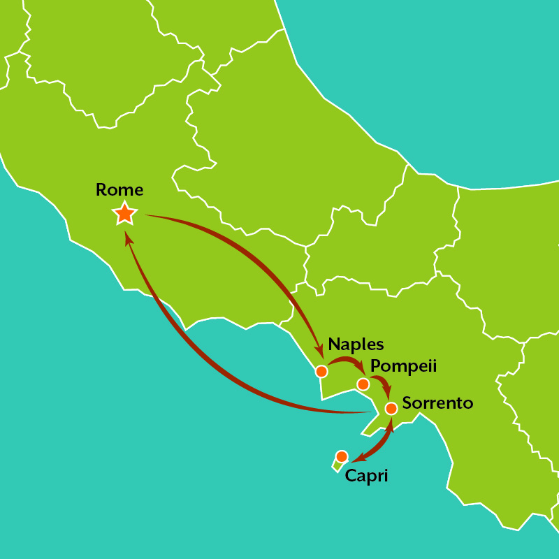 Bella Napoli map EN