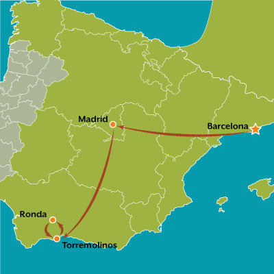 tour map escapade on the rails of spain
