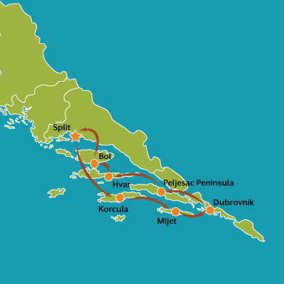 tour map coastal croatian escapade