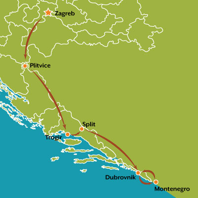 tour map wonderful croatia