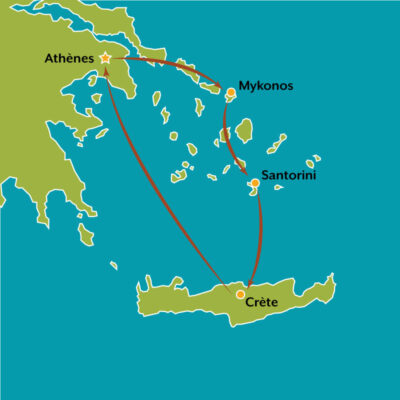 tour map parfums des îles grecques