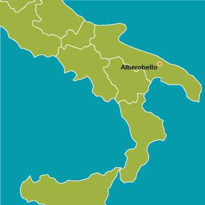 Map Alberobello Italy