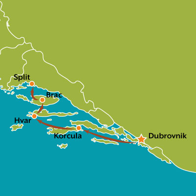tour map discover the croatian islands